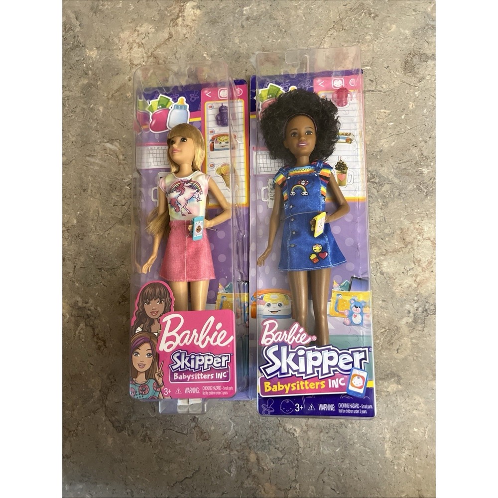 (2) Barbie Skipper Babysitters Inc Dolls AA & Blonde Hair
